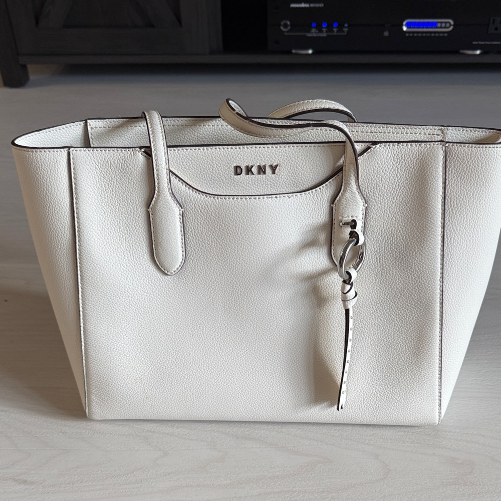 DKNY Cream Leather Tote
